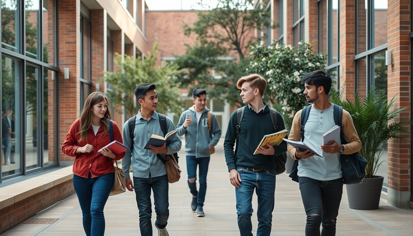 Modern university campus for students