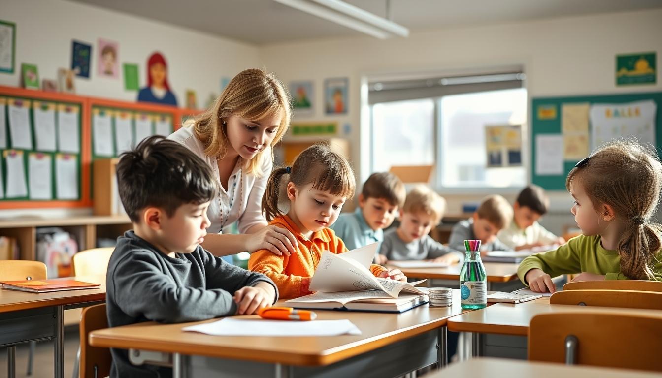 Student using a study guide to organize academic notes